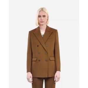 The Kooples Brown Wool Double Breasted Jacket